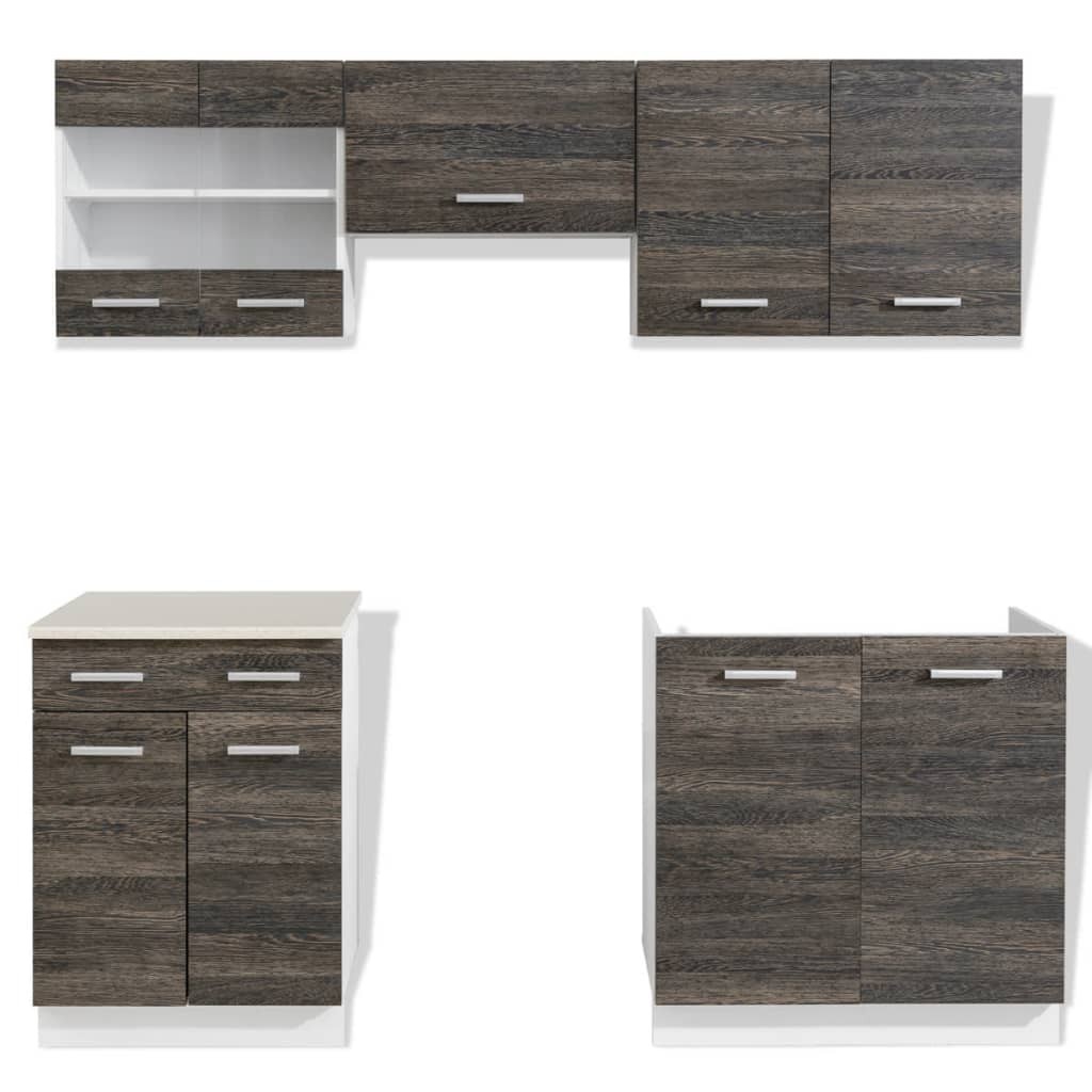 Kitchen Cabinet Unit 5 Pieces Wenge Look
